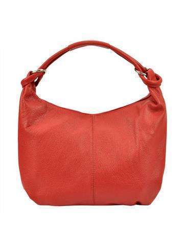 Duża Torebka Skórzana Serena 69 Czerwona Shopperbag Mieści A4