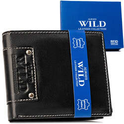 Klasyczny, skórzany portfel męski bez zapięcia — Always Wild