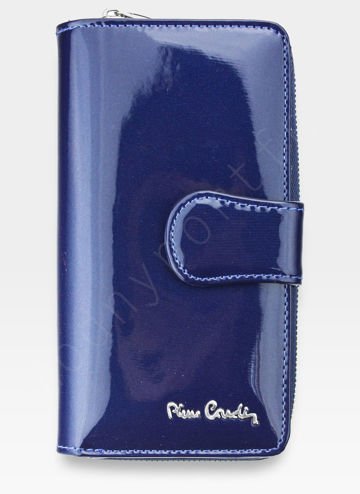 Portfel Damski Pierre Cardin Skóra Naturalna Niebieski Pionowy Średni z Funkcją RFID Secure