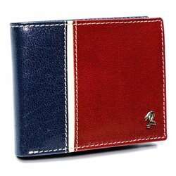 Poziomy portfel męski dwukolorowy, skóra naturalna RFID Rovicky