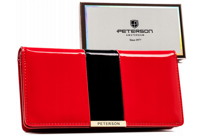 Duży, elegancki portfel damski ze skóry ekologicznej - Peterson