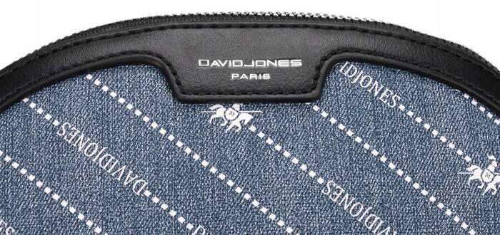 Listonoszka damska ze skóry ekologicznej imitującej jeans - David Jones