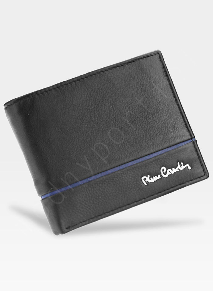 Męski portfel prawdziwa skóra Blue Mirror Pierre Cardin Tilak15 8824 RFID