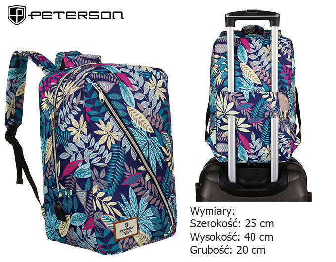 Podróżny plecak z wodoodpornego poliestru  Peterson