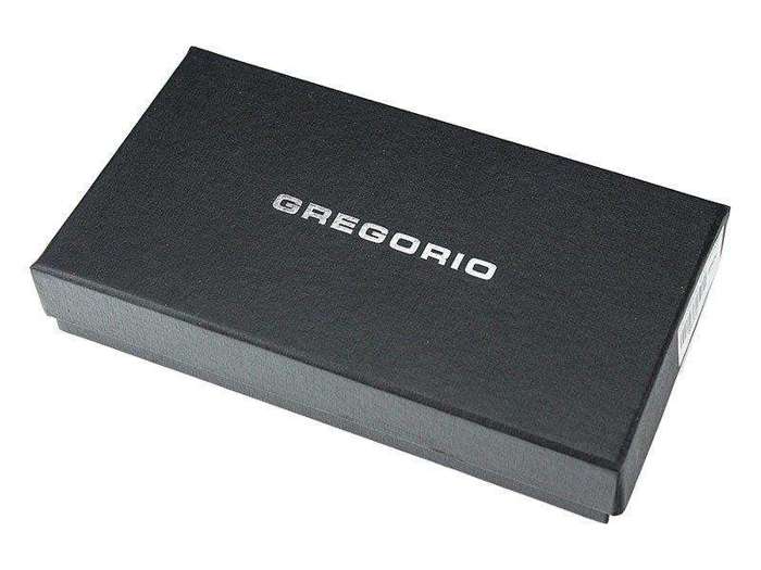 Portfel Damski Gregorio GF106 Skóra Naturalna Czarny Poziomy Duży RFID Secure