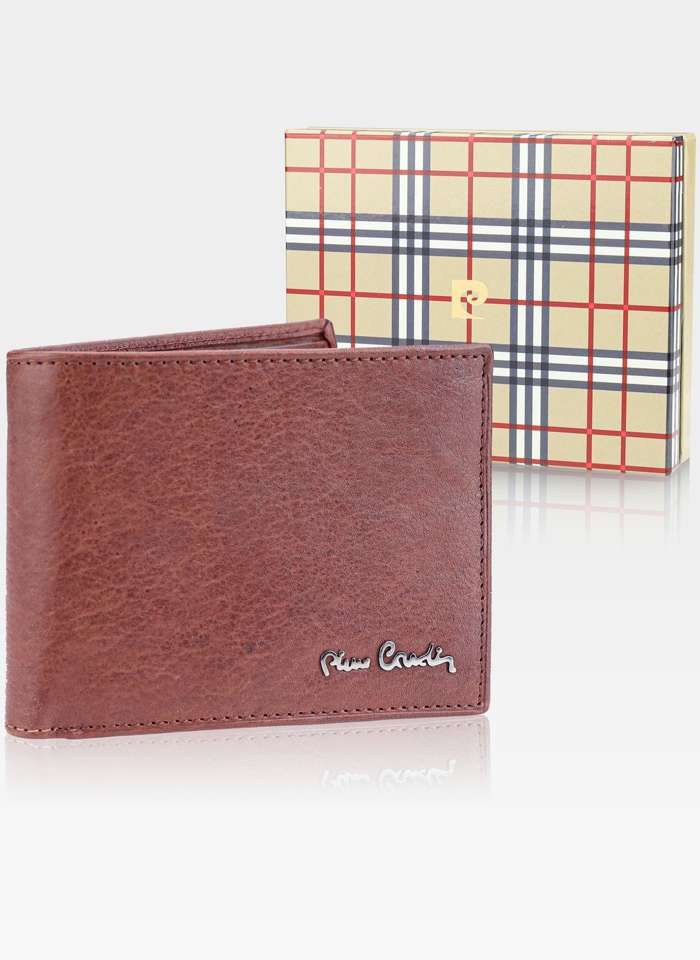 Skórzany portfel męski Pierre Cardin Tilak50 8805 RFID Cognac