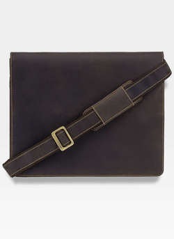 Elegancka torba messenger A4 z funkcjonalnym wnętrzem - Visconti Harvard (L) Ciemny Brąz