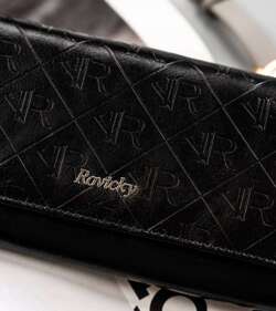 Klasyczny, rozbudowany portfel damski na zatrzask Rovicky