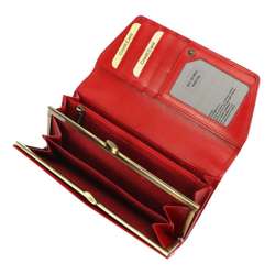 Portfel Damski Skórzany EL FORREST 812-47 RFID Czerwony Secure